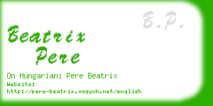 beatrix pere business card